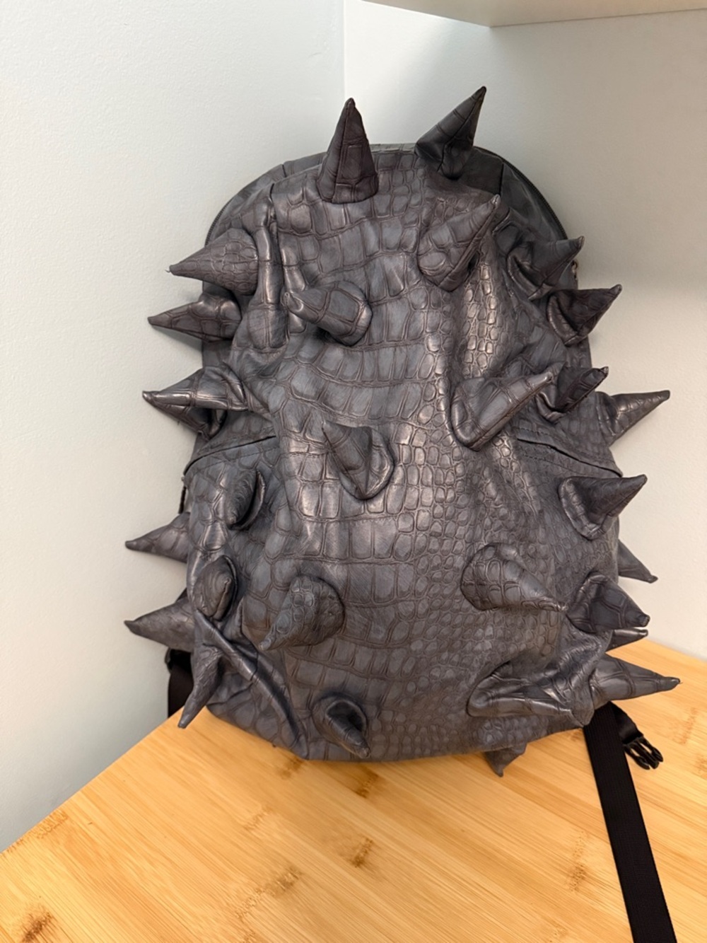 Madpax Kid's Blue Gator Spiked Textured Backpack Mad Pax